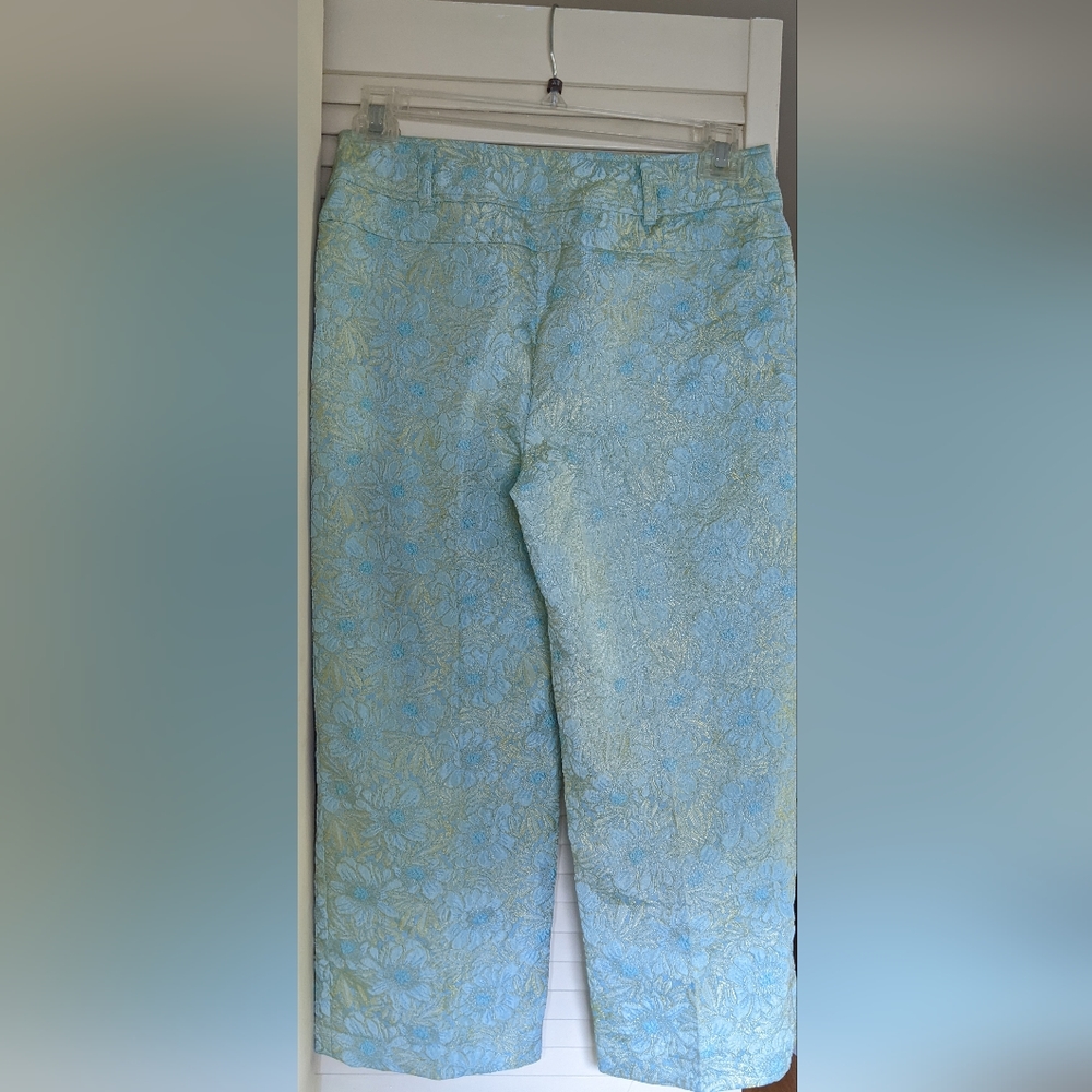 ECI Floral cropped pant size 6